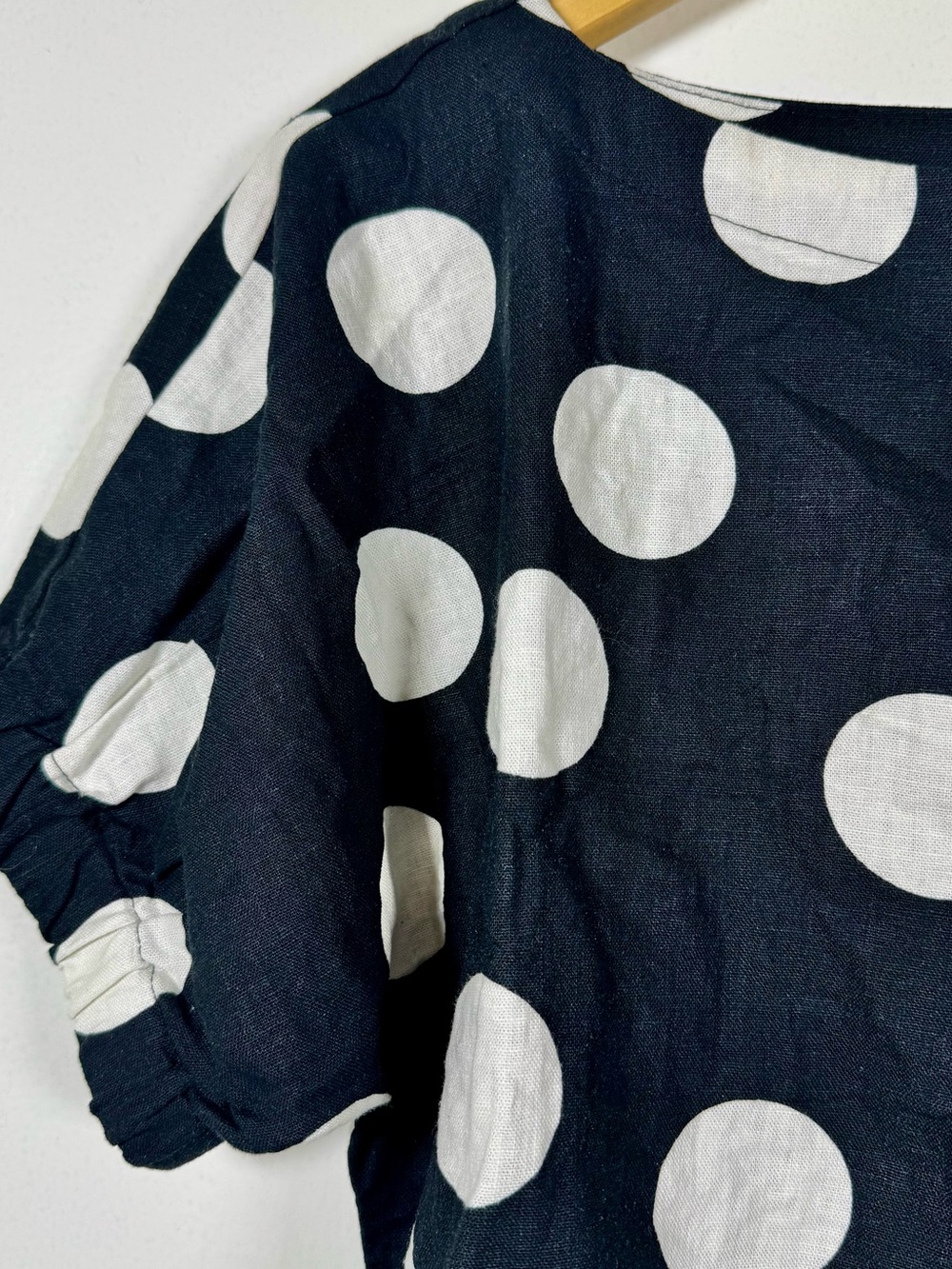 Tabitha Brown X Target Jumbo Polka Dot Linen 1950’s Retro Top Women’s Small NEW - Picture 2 of 7